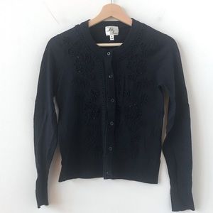 Milly of New York beaded navy cardigan